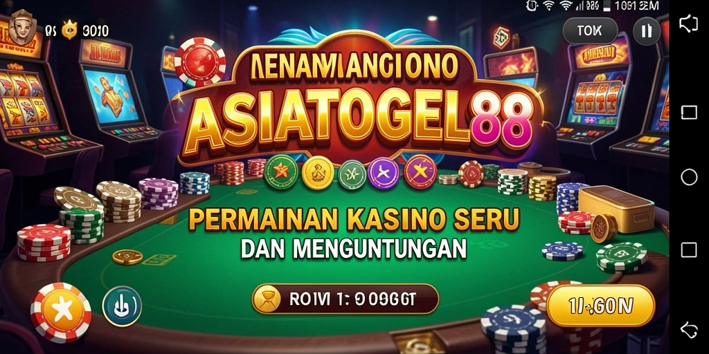 Screenshot utama ASIATOGEL88 menampilkan aksi menarik permainan Kasino.