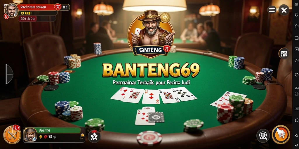 Tampilan gameplay BANTENG69 yang seru dan interaktif dalam poker.