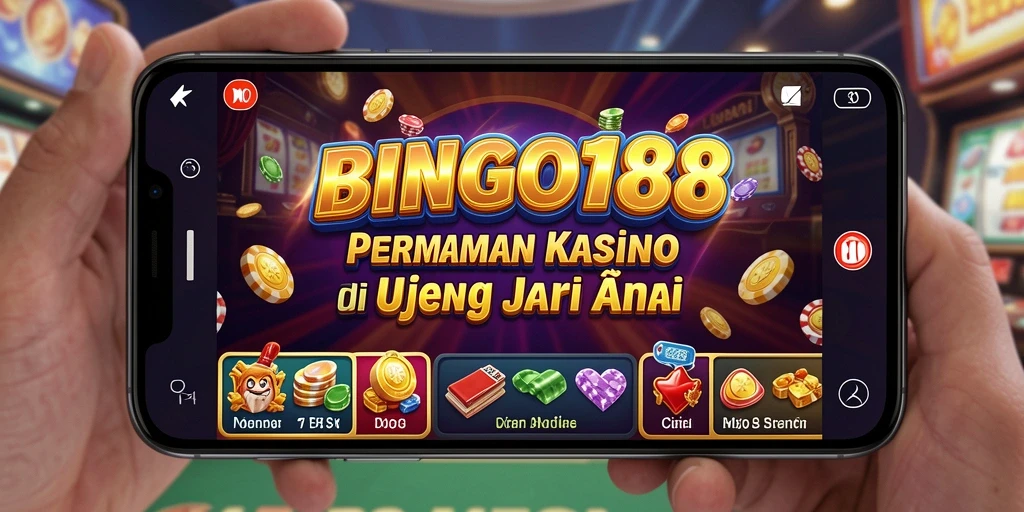 Tampilan utama permainan BINGO188 menampilkan aksi Kasino yang seru.