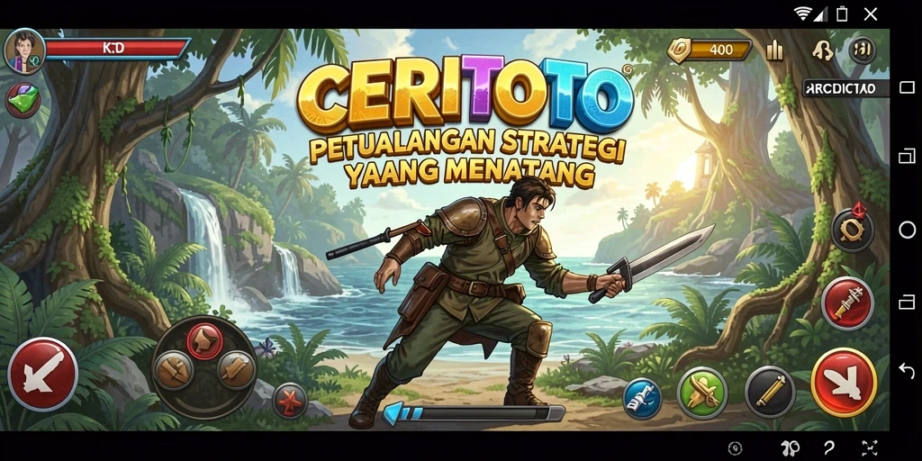 Screenshot menampilkan aksi strategi seru di CERITOTO.