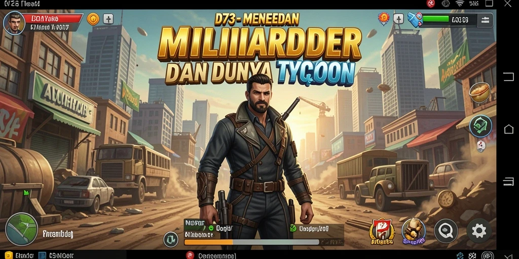 Screenshot D73 menampilkan tampilan gameplay Tycoon yang mendebarkan.