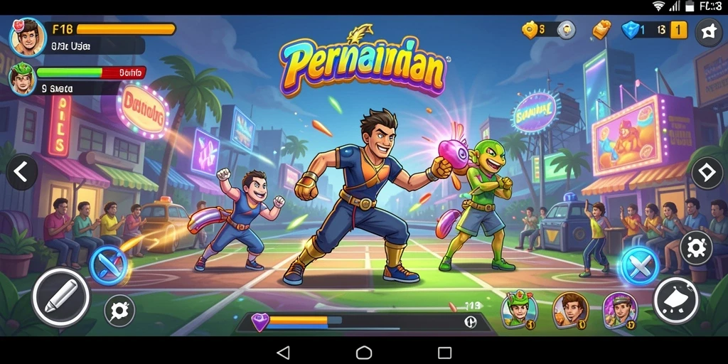 Tampilan menarik gameplay F08 dalam aksi Arcade yang seru.