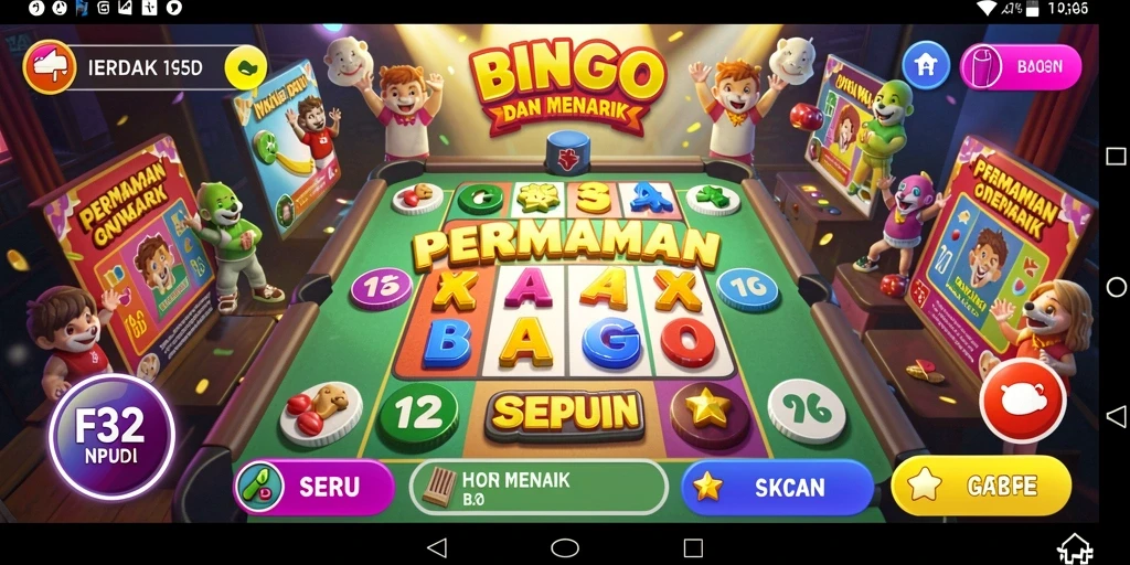 Tampilan gameplay Bingo yang seru dan menegangkan di F32.