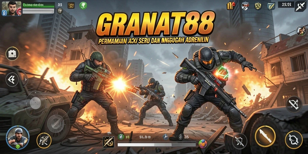 Tampilan gameplay GRANAT88 yang penuh aksi dan mendebarkan.