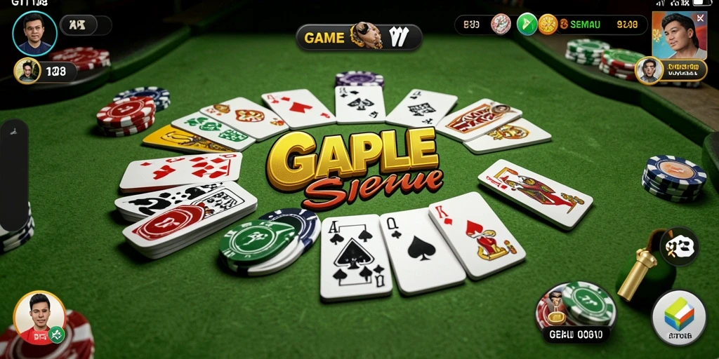 Gameplay seru GT108 dalam permainan Gaple yang menegangkan.