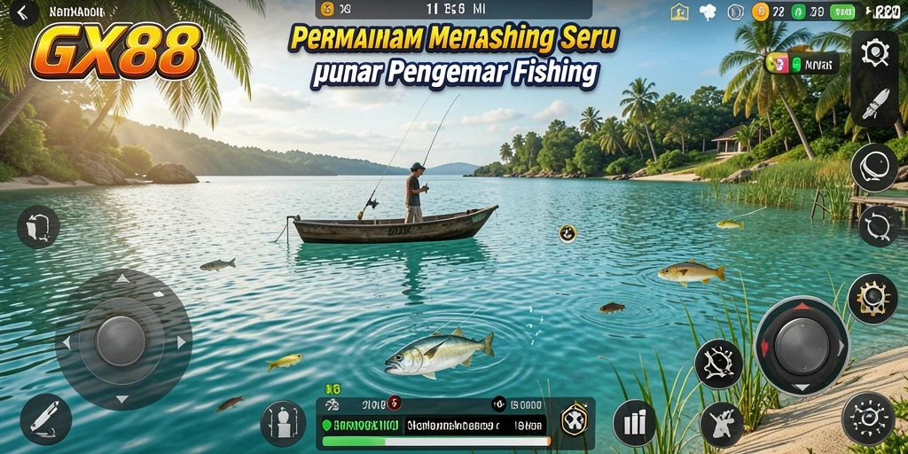 Tampilan menarik saat gameplay memancing dengan GX88.