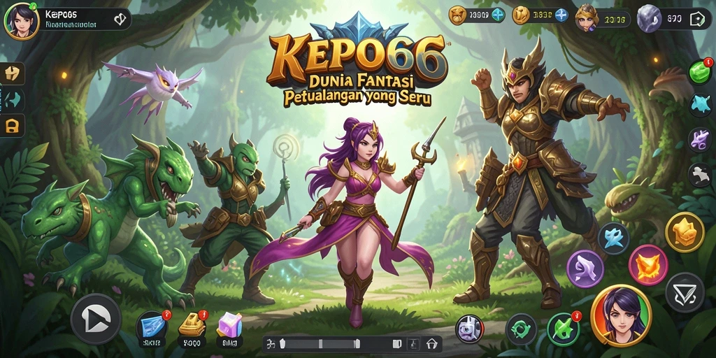 Screenshot gameplay KEPO66 menunjukkan pertempuran seru dalam dunia fantastis.