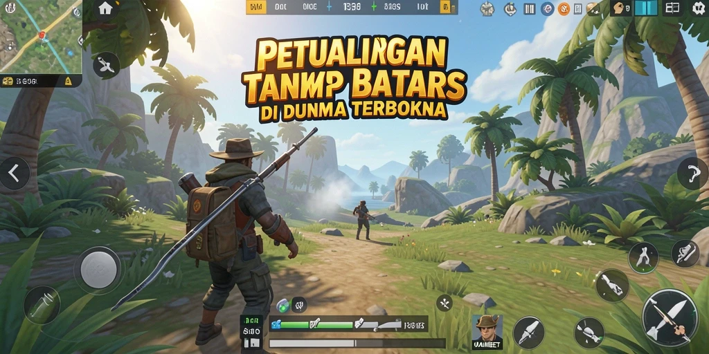 Tangkapan layar gameplay MAMIBET menampilkan dunia terbuka yang luas dan interaksi karakter.