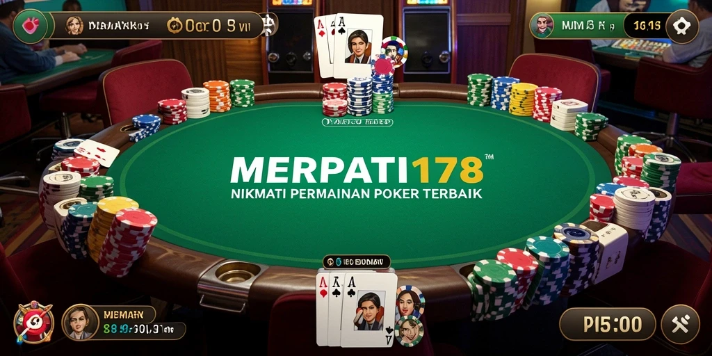 Tangkapan layar dari gameplay seru MERPATI178 menunjukkan aksi poker yang mendebarkan.