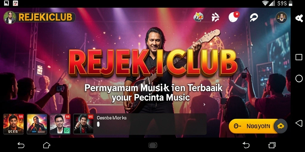 Tampilan gameplay permainan musik di REJEKICLUB yang interaktif dan menarik.