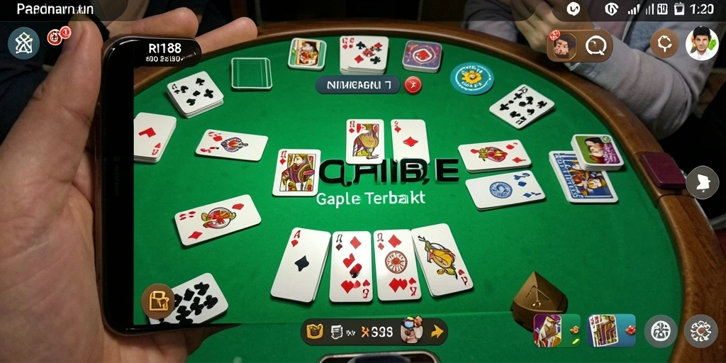 Screenshot utama RI188 menampilkan gameplay Gaple yang mengasyikkan.