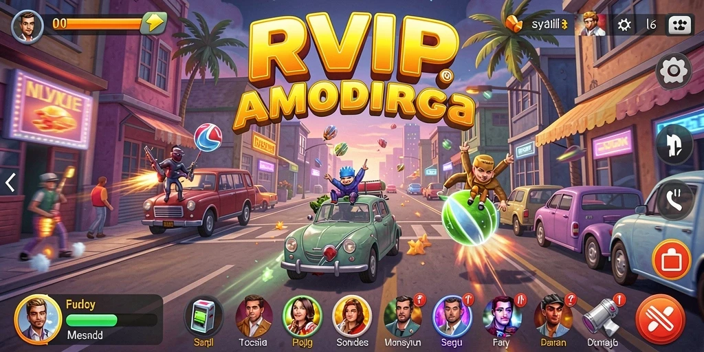 Screenshot menampilkan gameplay seru dan menantang dari RVIP.