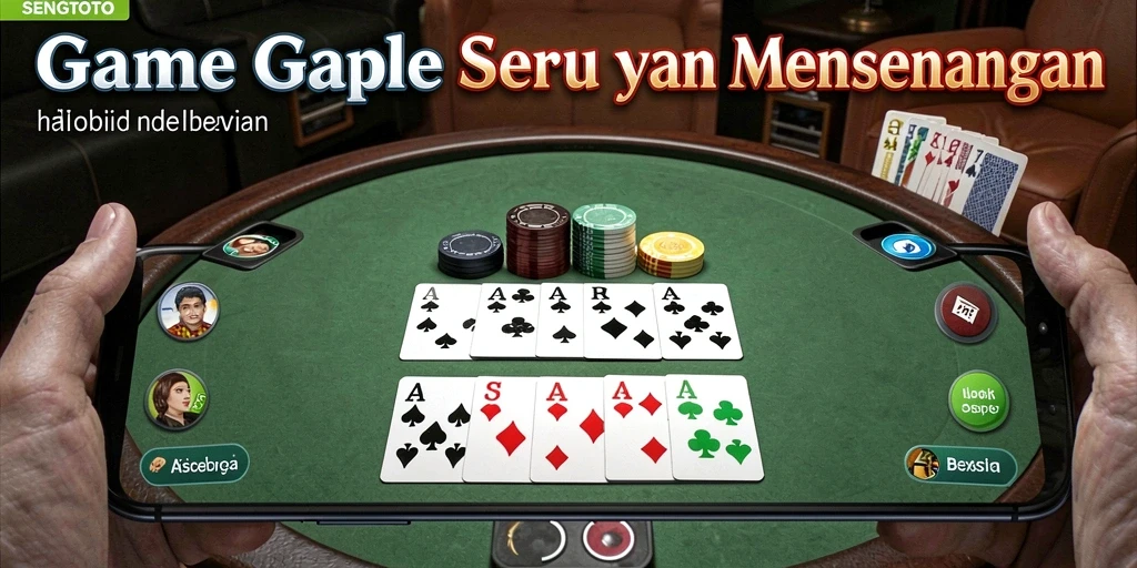 Tampilan gameplay seru SENGTOTO dengan kartu Gaple.