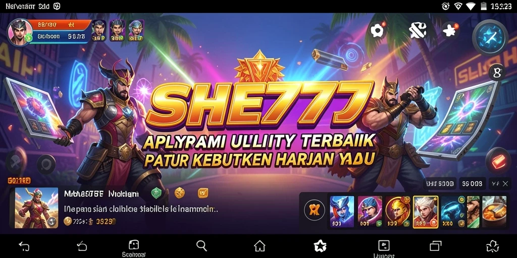 Tampilan antarmuka SHE777 yang modern dan intuitif.