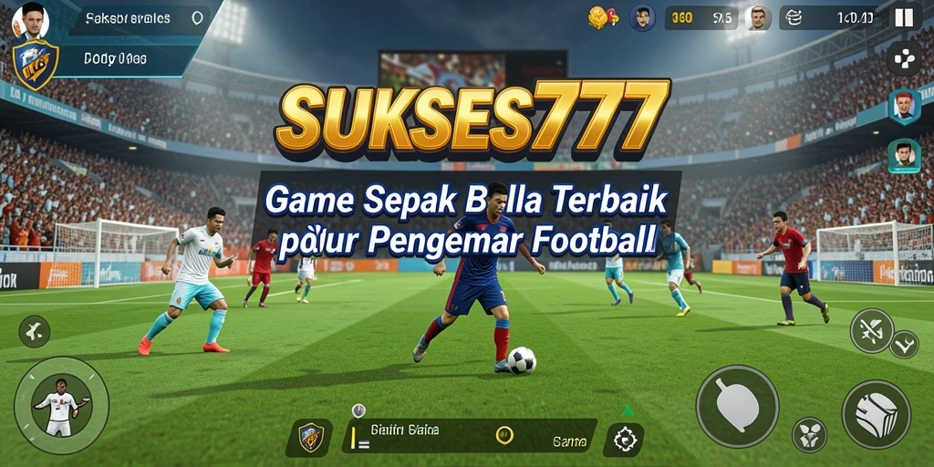 Tangkapan layar gameplay menampilkan aksi seru permainan sepak bola.