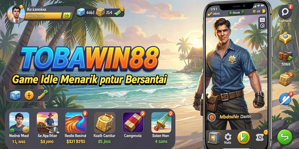 Screenshot menampilkan gameplay TOBAWIN88 dengan elemen Idle yang menarik.