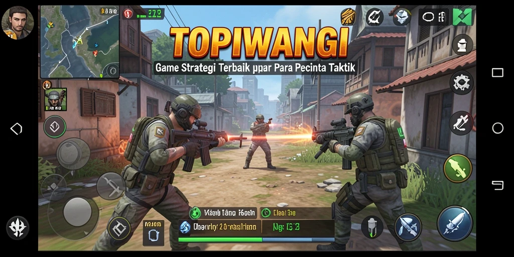 Tangkapan layar utama menunjukkan gameplay strategis yang mendebarkan.