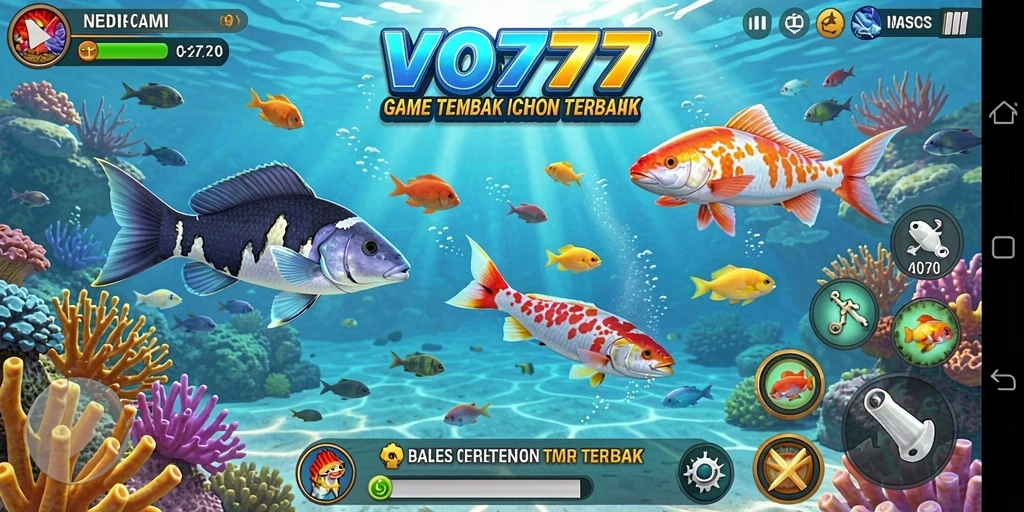 Screenshot VO777 menampilkan gameplay seru Tembak Ikan dengan grafis memukau.